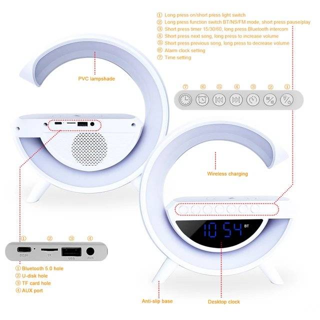 Multifunctional Smart Wireless Charging Table Stand