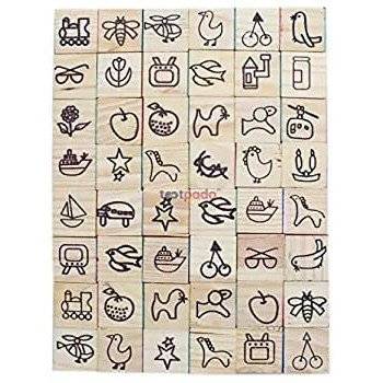 48 Piece Wooden Educational ABC Blocks