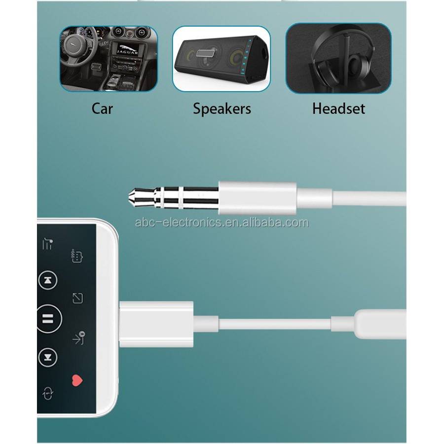 Type-C to 3.5mm Aux Audio Control Adapter Cable Stereo - AB-S672T