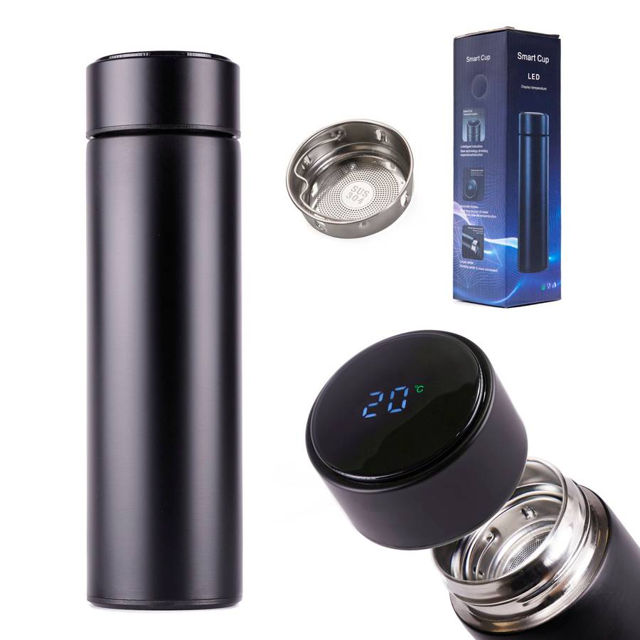 500ML Smart Thermos Stainless Steel Water Bottle - Led Digital Temperature Display Coffee Thermal...