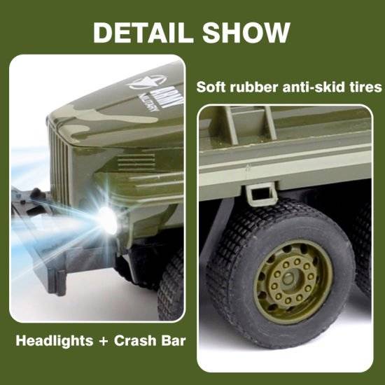 Combat Flat Bottom Truck Vehicles Toy - Camouflage Military Tanker