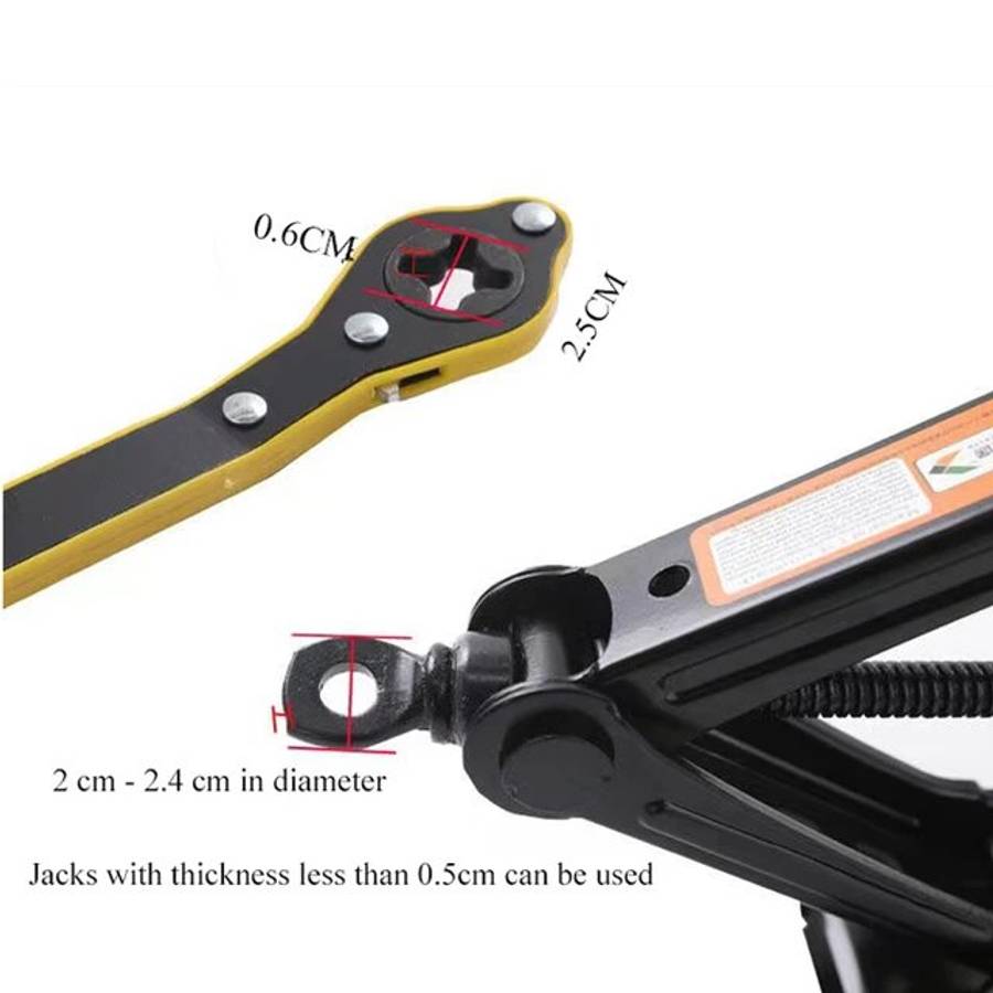 Car Jack Ratchet Wrench - Tire Wheel Lug Wrench - AUTO TOOL 360 °