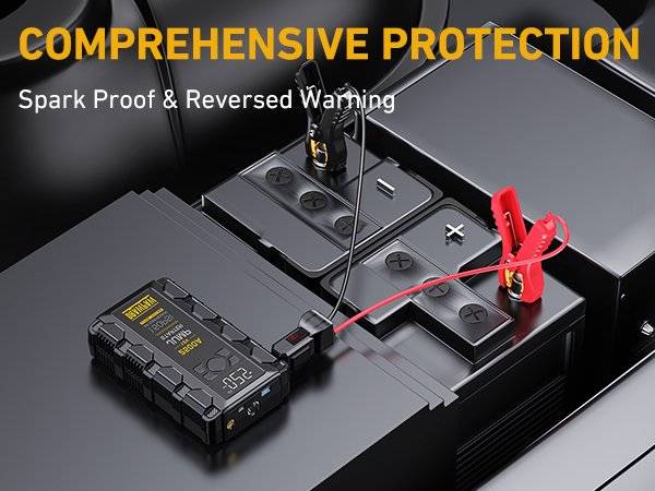 Jump Starter with Air Compressor - 2500A Car Battery Booster Pack - 150PSI Digital Tire Inflator,...