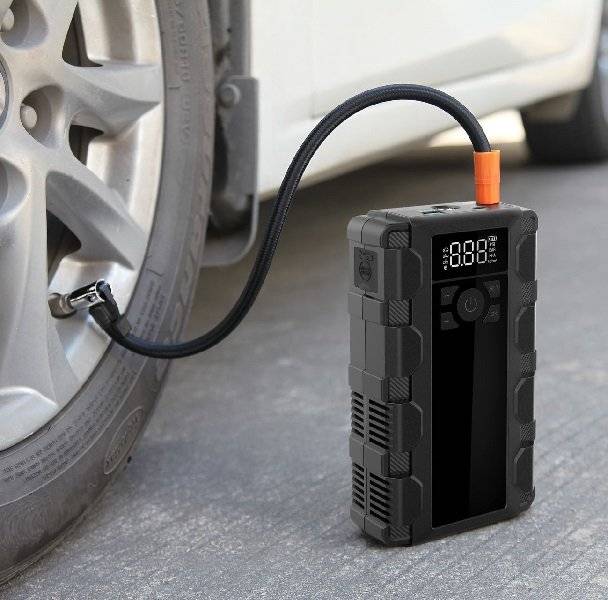 Jump Starter with Air Compressor - 2500A Car Battery Booster Pack - 150PSI Digital Tire Inflator,...