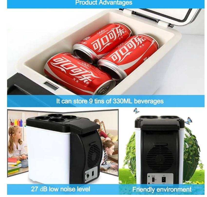 6L Portable Electronic Cooling &amp; Warming Fridge 12V