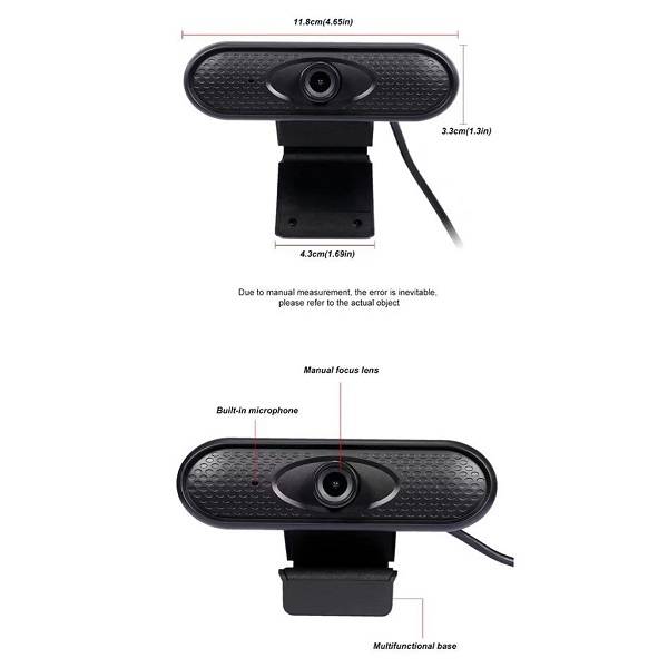 1080P Full HD Web Camera With Built In Microphone For Laptop or Desktop Conference - AB-SX24