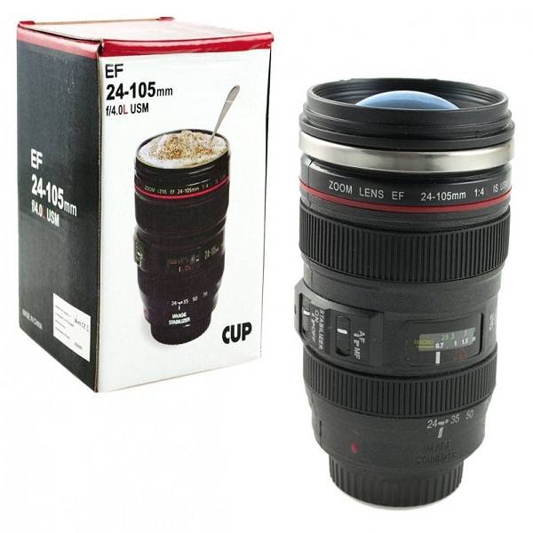 JG20375678 Stainless Steel Camera Lens Coffee Mug