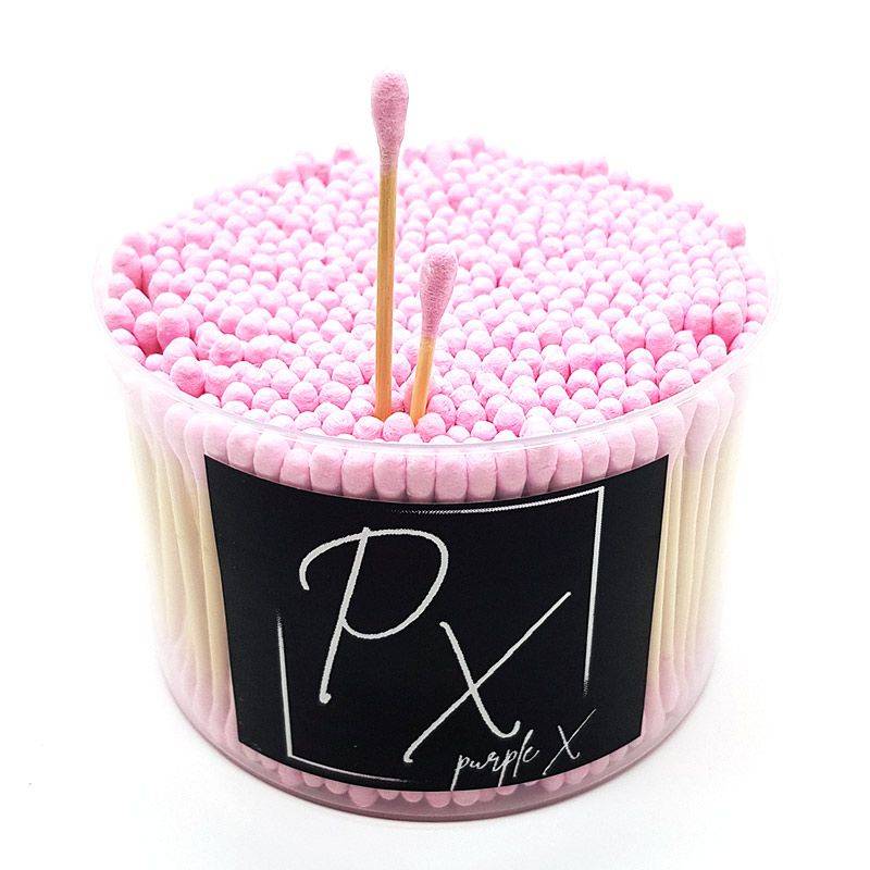 purpleX Eco-Friendly Bamboo Earbuds x 500 - Cotton Buds Pack - Pink