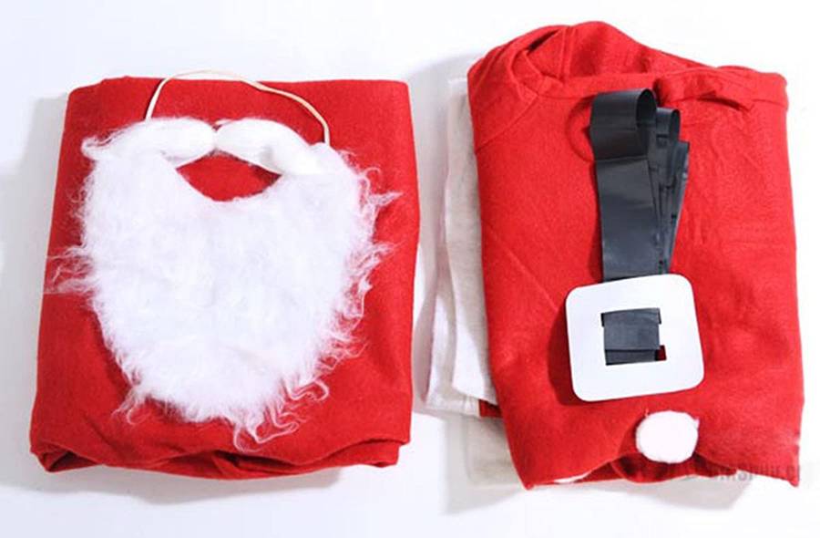 Christmas Santa Claus Suit with Santa Hat & sack - Cosplay Outfit