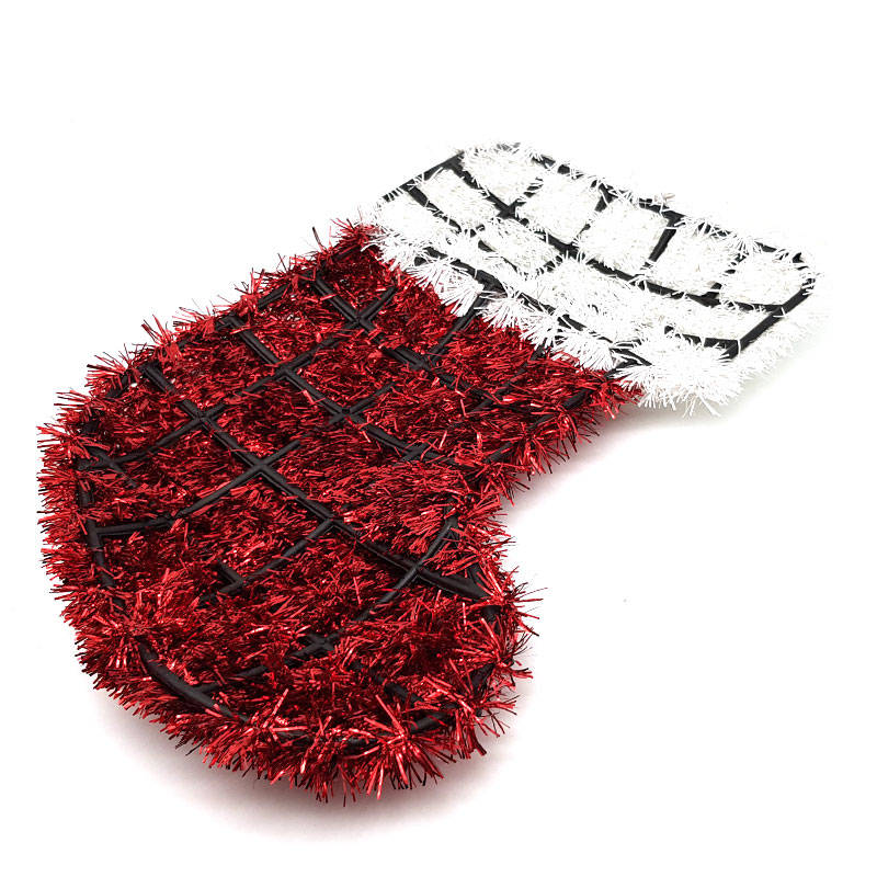 Christmas Tinsel Wreath Door Décor -Snow Man