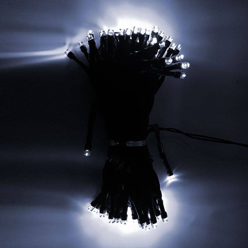 Bufftee Solar Christmas Tree Outdoor Lights Fairy 10M Cold White Lights