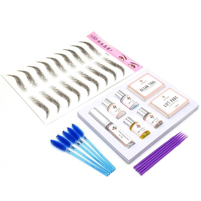 Eyelash Perming Kit Eyebrow stickers & Spoolie Brush