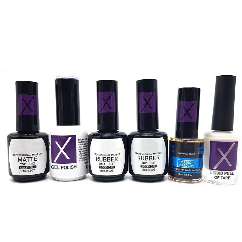 purpleX Gel Polish Remover-Top & Base-Nail Peel Off Tape-Matte Top Coat