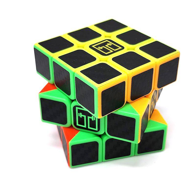 Bufftee Neon Speed Cube 3x3 Black Rubik's Cube Luminous Cube Carbon Black