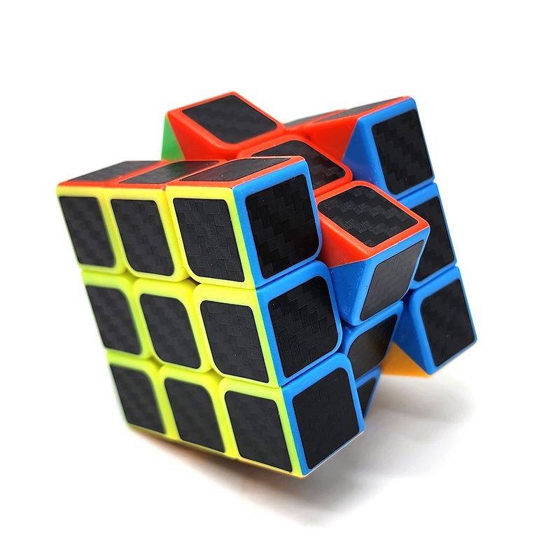 Bufftee Neon Speed Cube 3x3 Black Rubik's Cube Luminous Cube Carbon Black