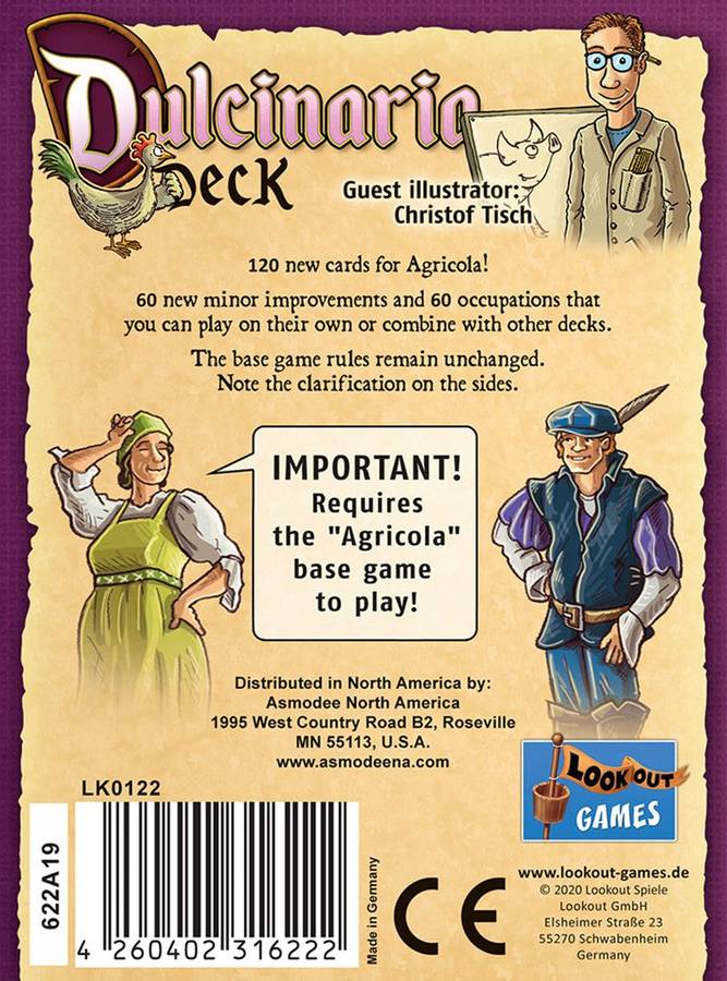 Agricola: Dulcinaria Deck Expansion (New) - Lookout Games 250G