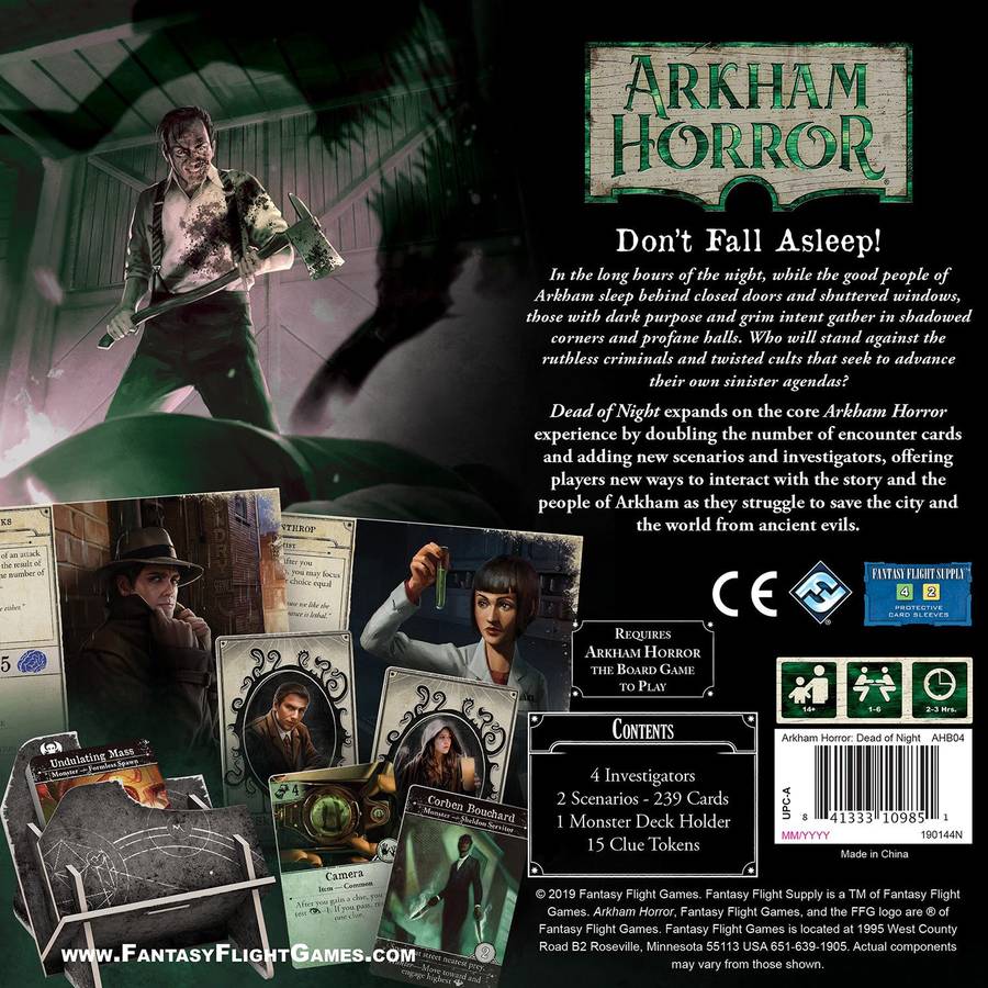 Arkham Horror: Dead of Night Expansion - Third Edition (New) - Fantasy Flight Games 750G
