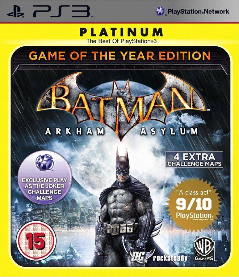 Batman: Arkham Asylum - Game of the Year Edition - Platinum (PS3)(Pwned) - Eidos Interactive 120G