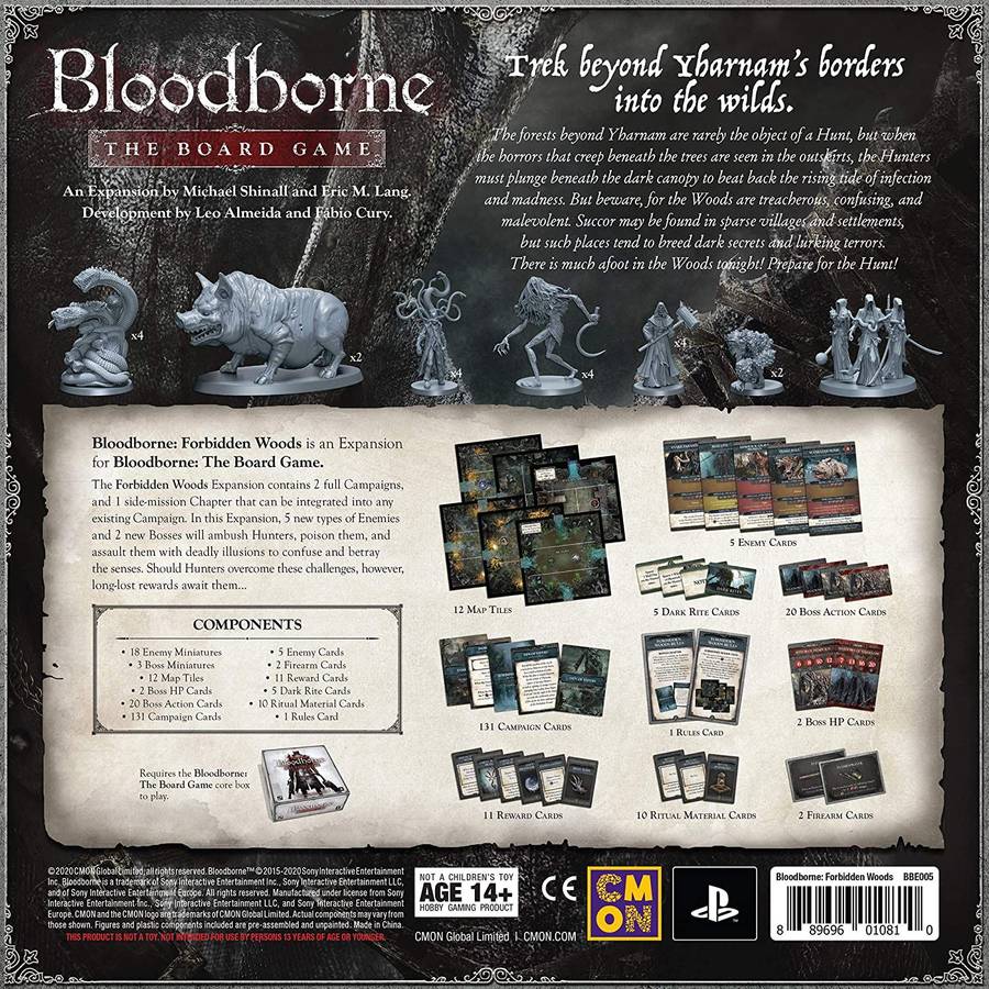Bloodborne: Forbidden Woods Expansion - The Board Game (New) - CMON 2500G