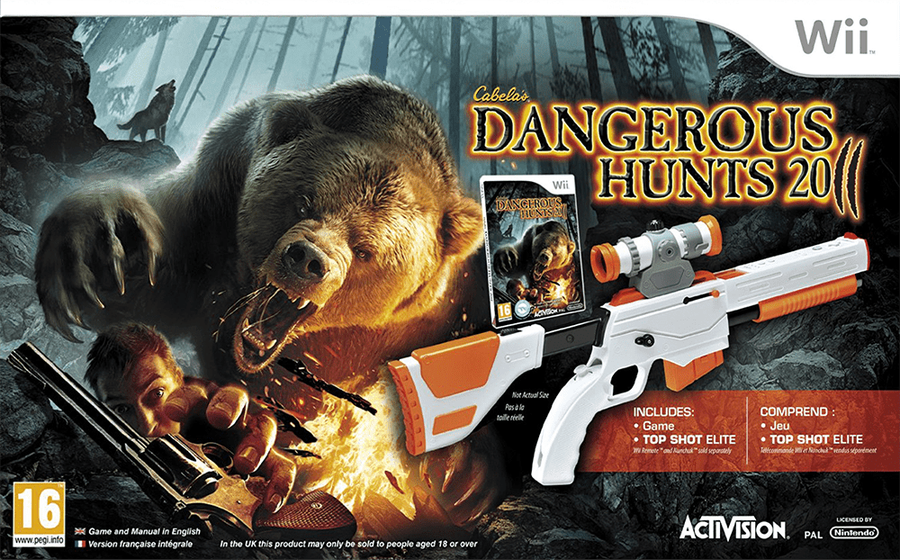 Dangerous Hunts 2011 incl. Top Shot Elite Gun (Cabela's)(Wii)(New) - Activision 500G