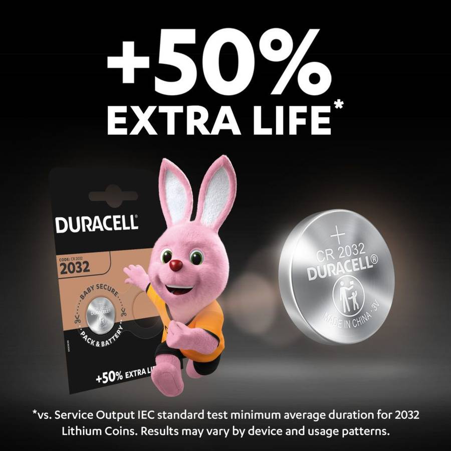 Duracell Lithium Coin Battery 3V - 4 Pack - CR2032 (New) - Duracell 50G