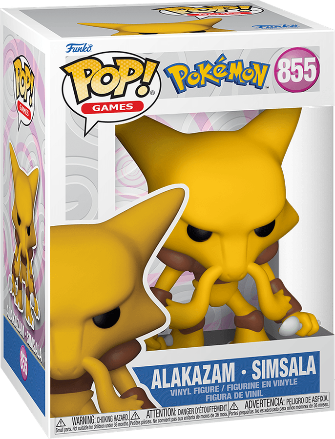 Funko Pop! Games 855: Pokemon - Alakazam Vinyl Figure (EMEA)(New) - Funko 440G