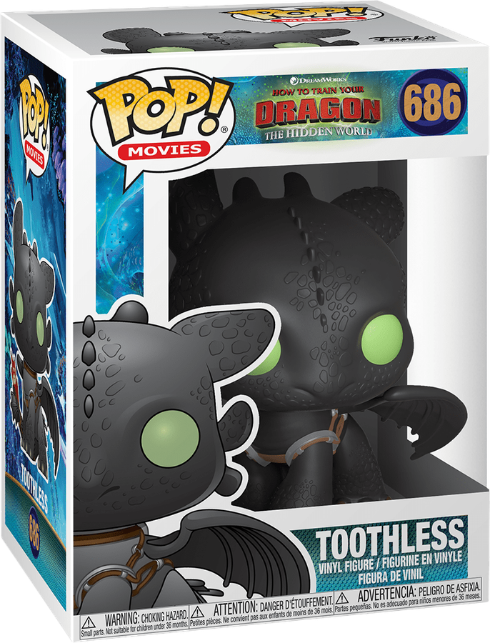 Funko Pop! Movies: How to Train Your Dragon - Toothless Vinyl Figure (New) - Funko 300G
