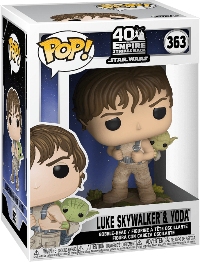 Funko Pop! Star Wars 363: The Empire Strikes Back - Luke Skywalker & Yoda Vinyl Bobble-Head (New) -