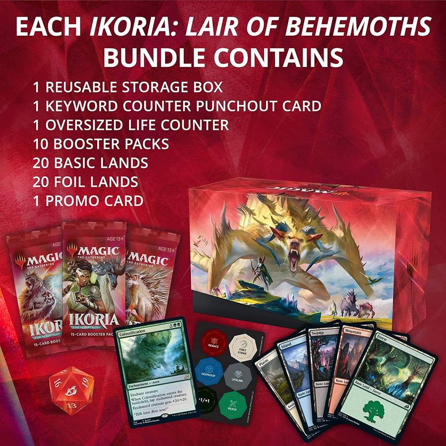 Magic the Gathering TCG: Ikoria: Lair of Behemoths Bundle (New) - Wizards of the Coast 1000G