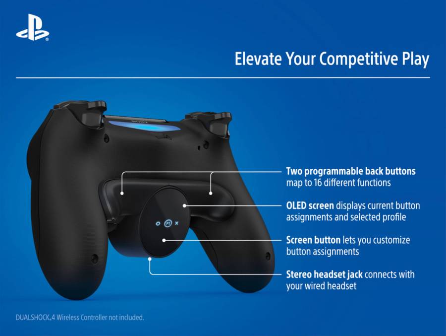 PlayStation 4 DualShock 4 Controller Back Button Attachment (PS4)(New) - Sony (SIE / SCE) 450G