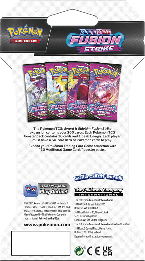 Pokemon TCG: Sword & Shield - Fusion Strike Sleeved Booster Pack (New) - The Pokemon Company 50G