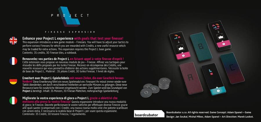 Project L - Finesse Expansion (New) - Boardcubator. 500G