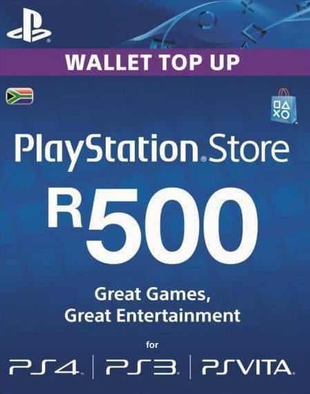 PlayStation Network Card: R500 PSN Wallet Top Up [Digital Code] - Sony (SIE / SCE)
