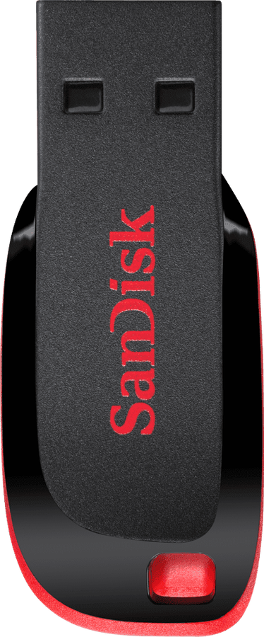 128GB SanDisk Cruzer Blade USB 2.0 Flash Drive - Red / Black (New) - SanDisk 20G
