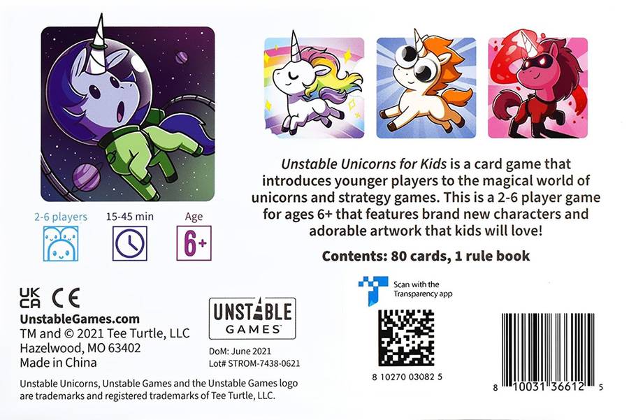 Unstable Unicorns - For Kids (New) - Unstable Games 400G