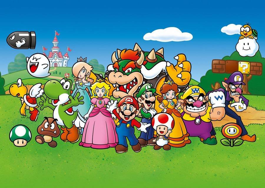 Super Mario and Friends - 500 Piece Puzzle (New) - Winning Moves 1000G