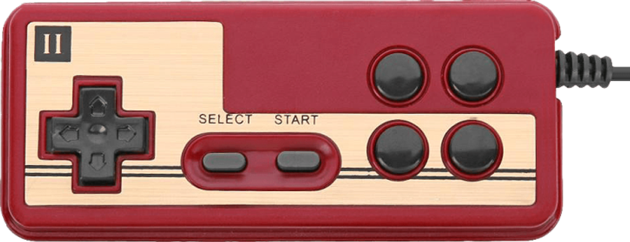 Nintendo 8-bit Famiclone 4 Button 2P Controller - 9-pin Generic (NES)(New)