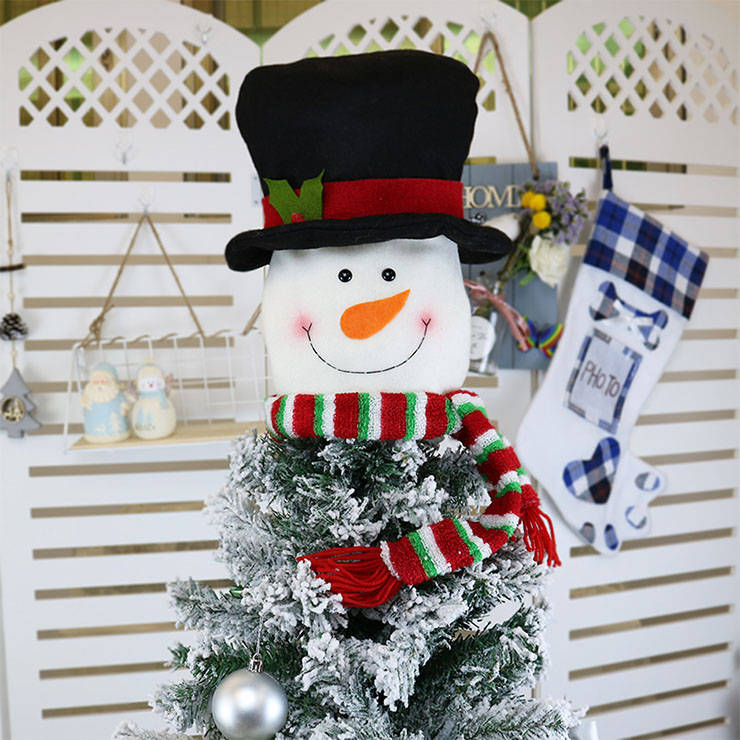 Scarf Snowman Doll Christmas Tree Hat Party Decorative Accessory Large Size XT19851