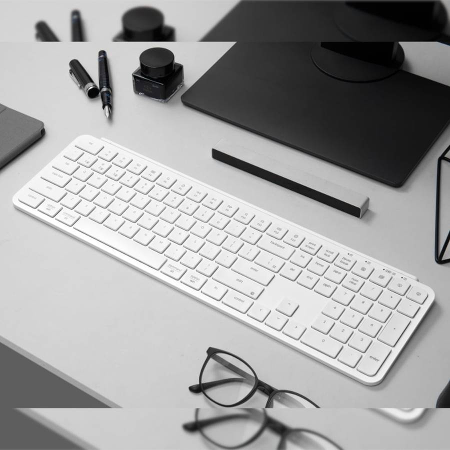Keychron B6 Pro Ultra-Slim 100% Wireless Keyboard – Ivory White