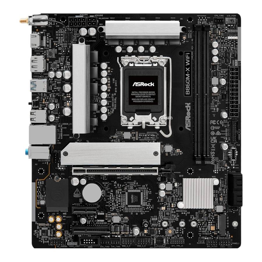 ASRock B860M-X WIFI Micro ATX DDR5 Motherboard (PCIe 5 and Wi-Fi 6E)
