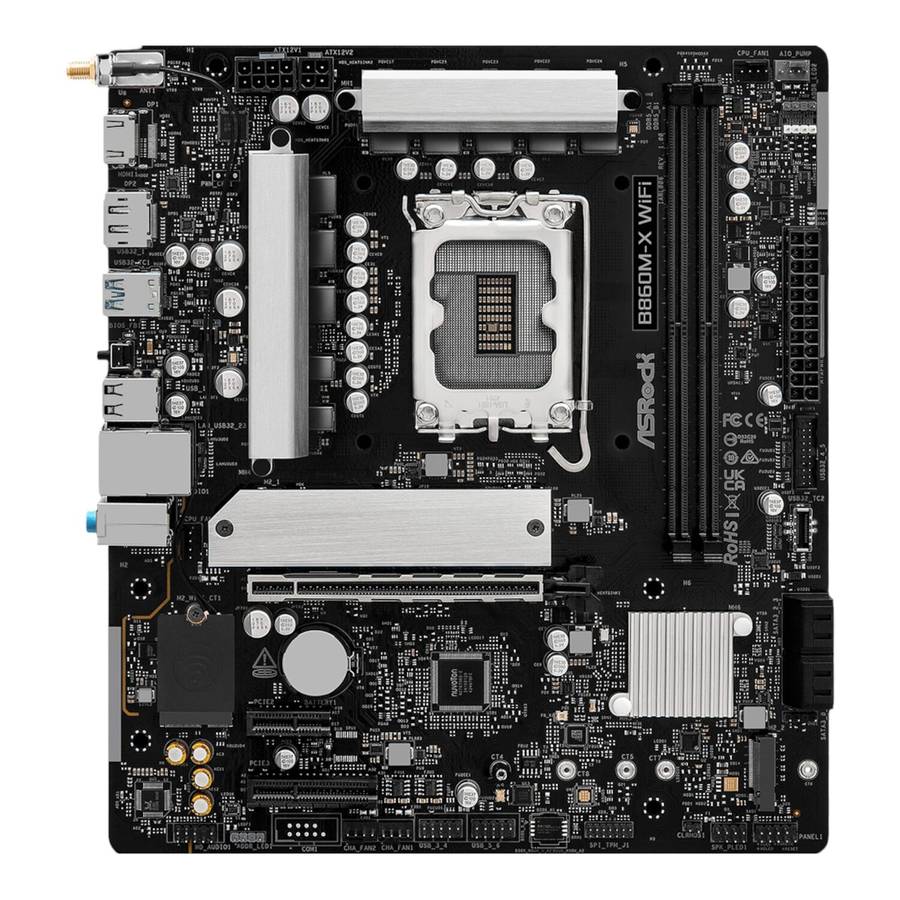 ASRock B860M-X WIFI Micro ATX DDR5 Motherboard (PCIe 5 and Wi-Fi 6E)