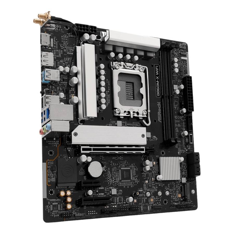 ASRock B860M-X WIFI Micro ATX DDR5 Motherboard (PCIe 5 and Wi-Fi 6E)