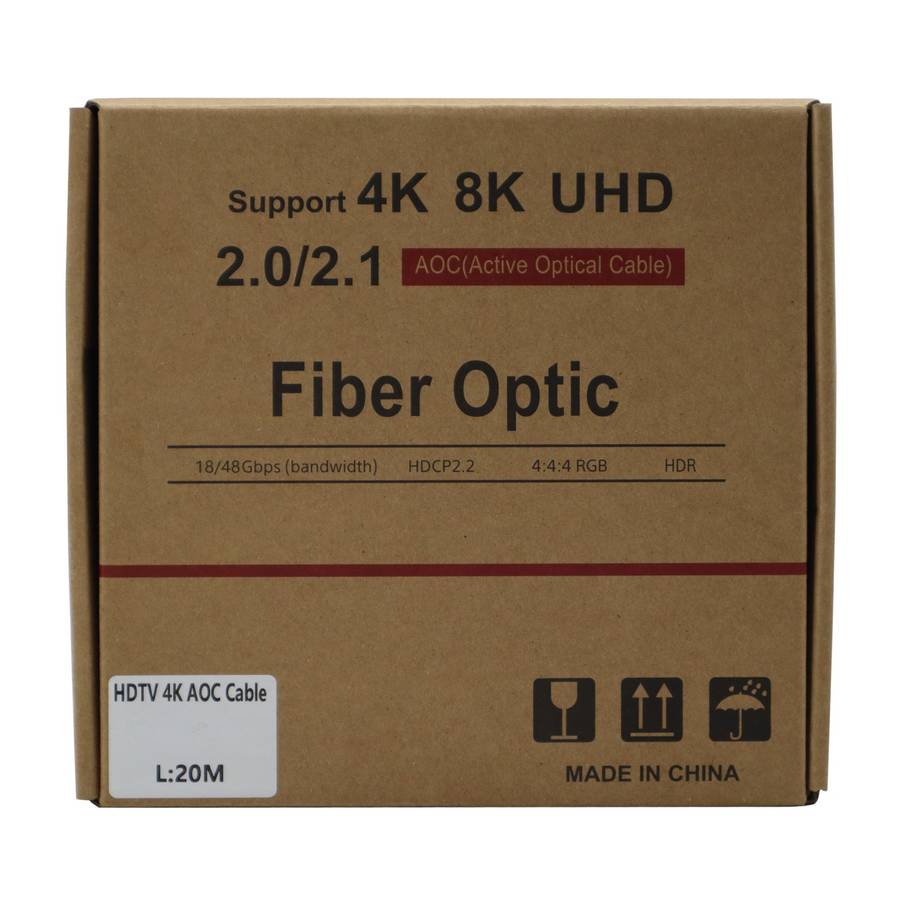 GIZZU 4K Active fibre Optic HDMI Cable 20m