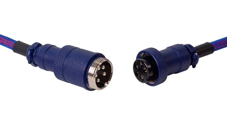 Keychron Premium Coiled Aviator USB Cable | Type-C + USB-A Adapter | Detachable Aviator Connector...