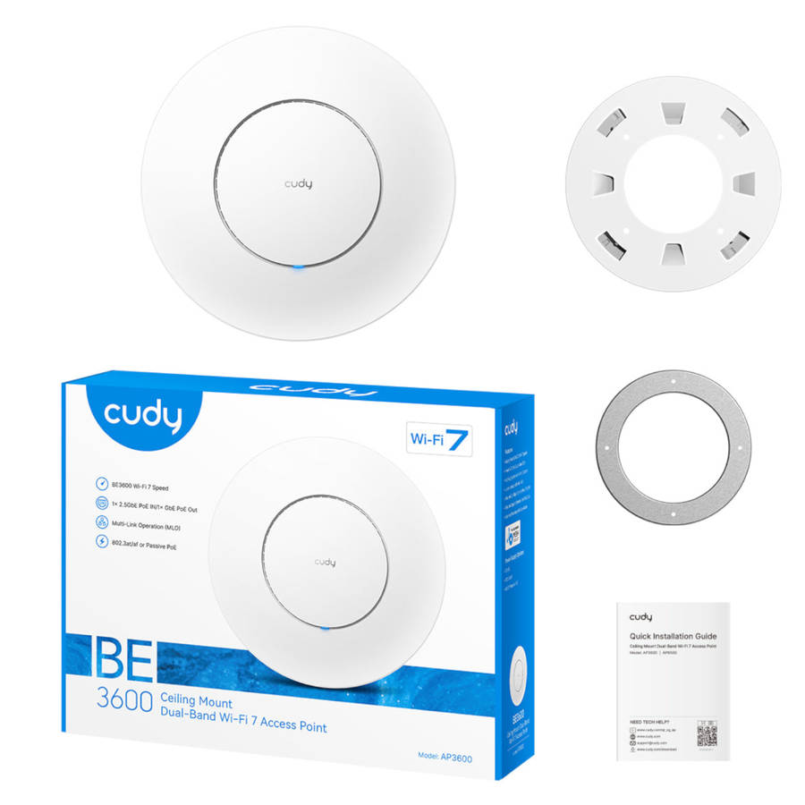 Cudy BE3600 2.5G Dual Band WiFi7 Ceiling Access Point