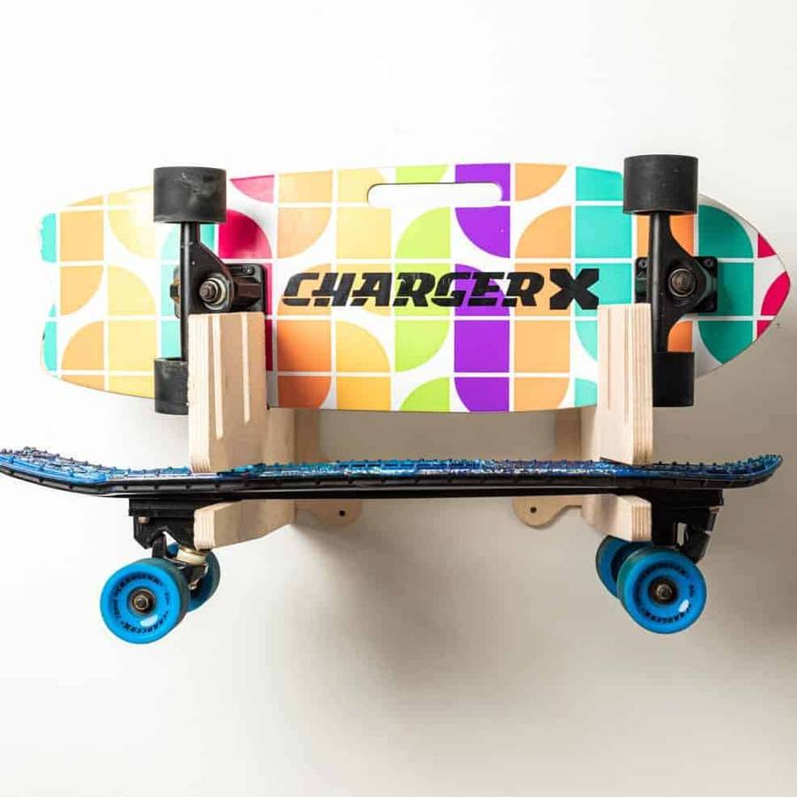 Skateboard Rack - Wall Mounted, Holds 5 Boards - HARRIE XL