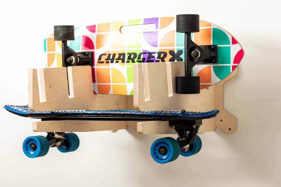 Skateboard Rack - Wall Mounted, Holds 5 Boards - HARRIE XL