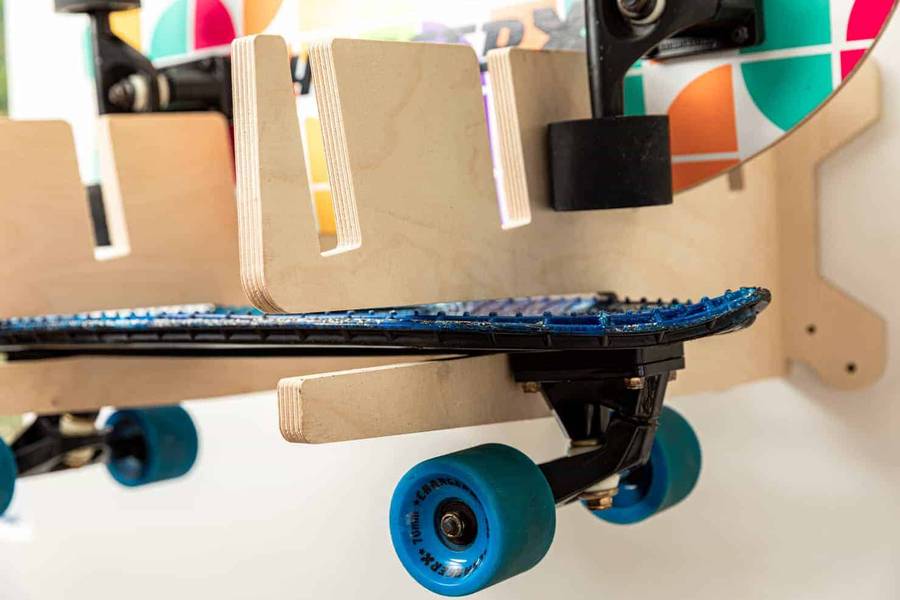 Skateboard Rack - Wall Mounted, Holds 5 Boards - HARRIE XL