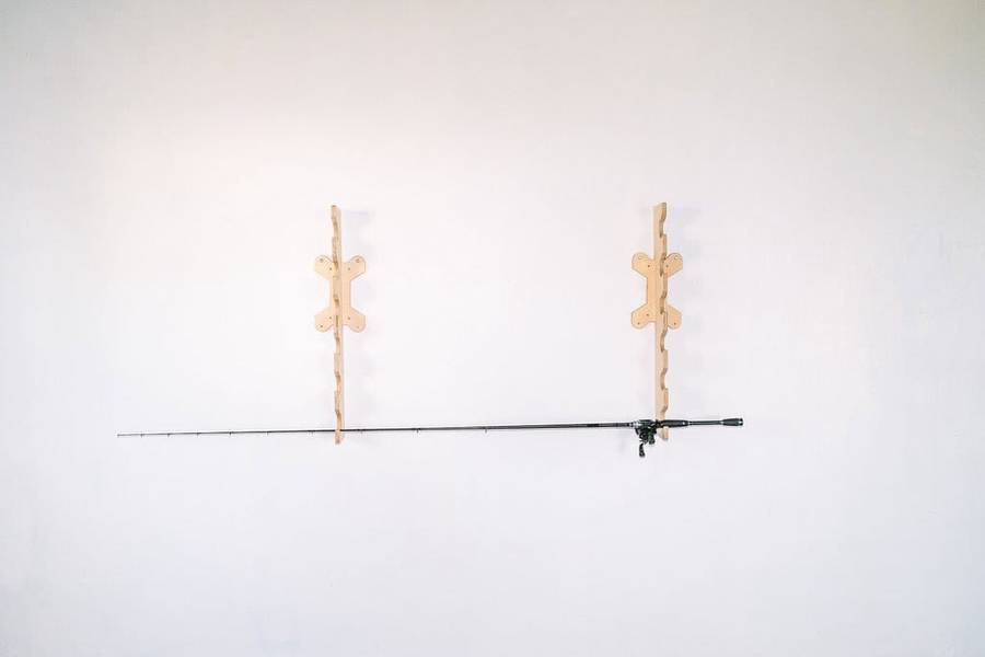 Fishing Rod Rack - Horizontal, Holds 6 Rods - LIGHTEE