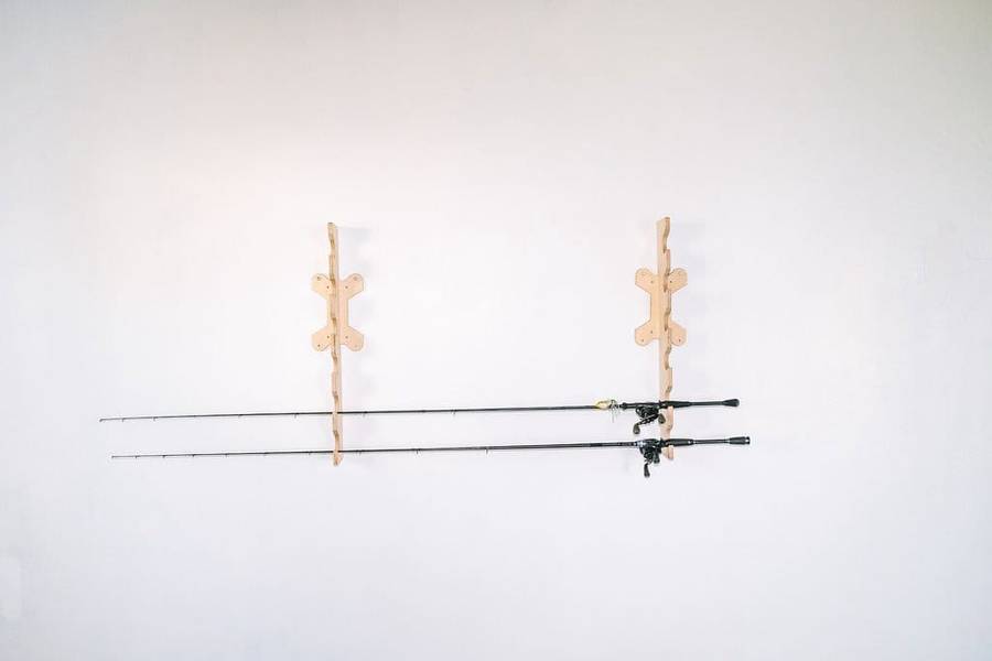 Fishing Rod Rack - Horizontal, Holds 6 Rods - LIGHTEE